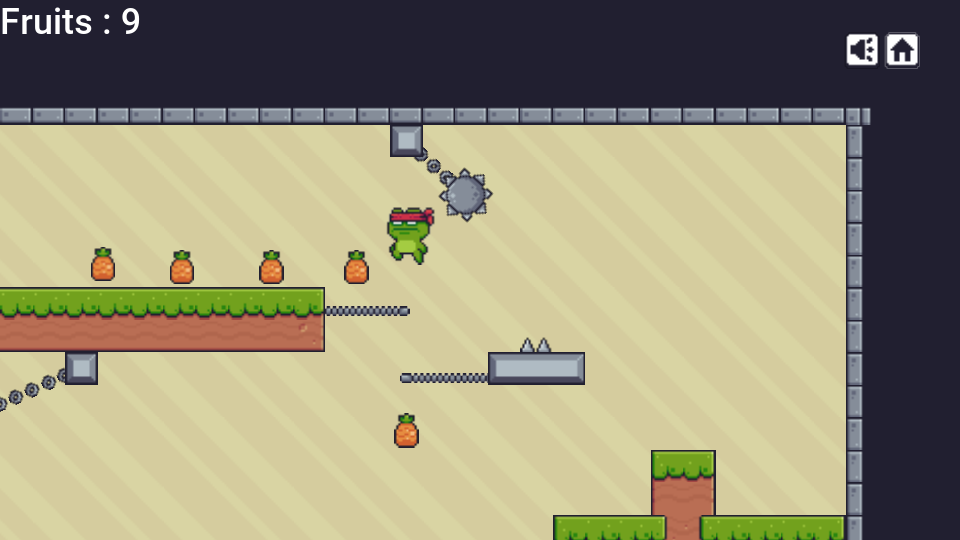 Fruitopia, an open source Unity platformer, running on Codename One